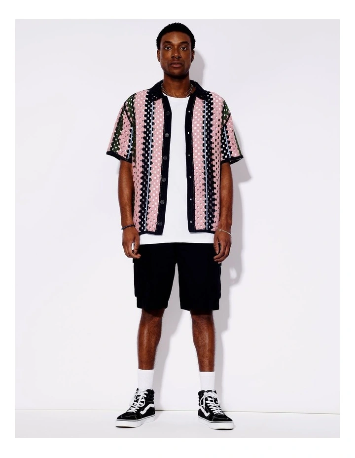 Carmen Crochet All Gender Short Sleeve Shirt in Assorted image 3