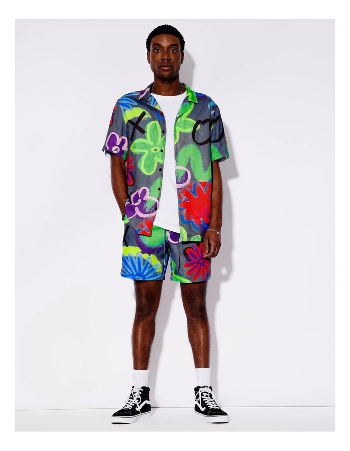 Jairo Print Short Sleeve Shirt in Assorted image 2
