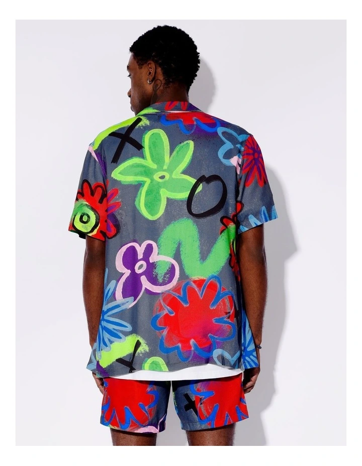 Jairo Print Short Sleeve Shirt in Assorted image 5