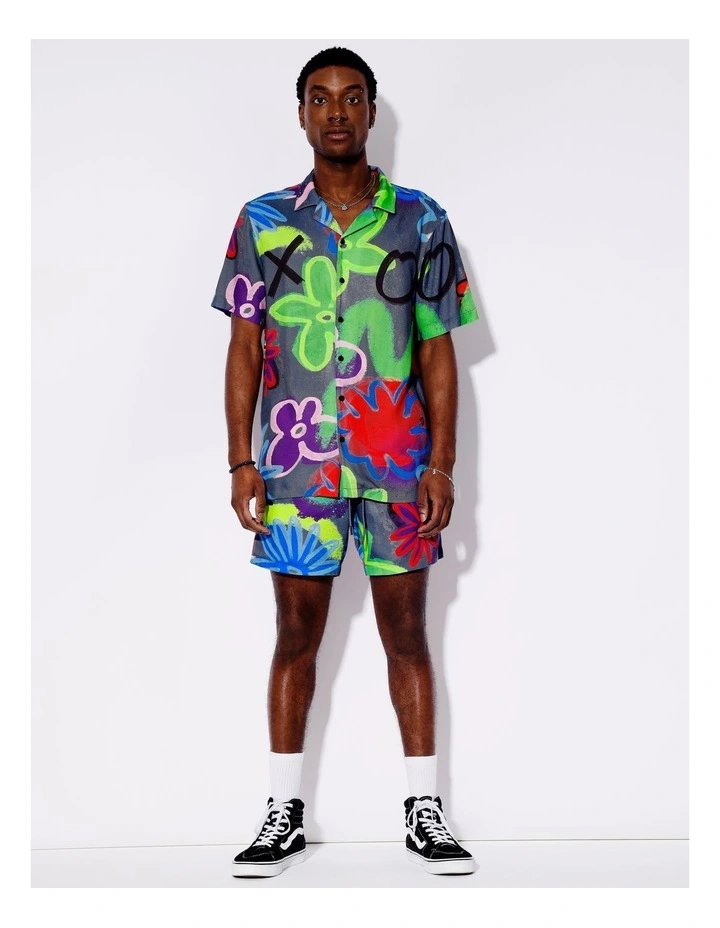 Jairo Print Short Sleeve Shirt in Assorted image 7