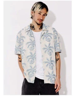 Koa All Gender Embroidery Short Sleeve Shirt in Cream