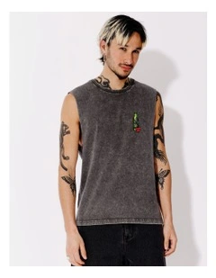 Gatorade Placement Print Tank in Charcoal