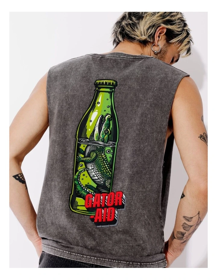 Gatorade Placement Print Tank in Charcoal image 2