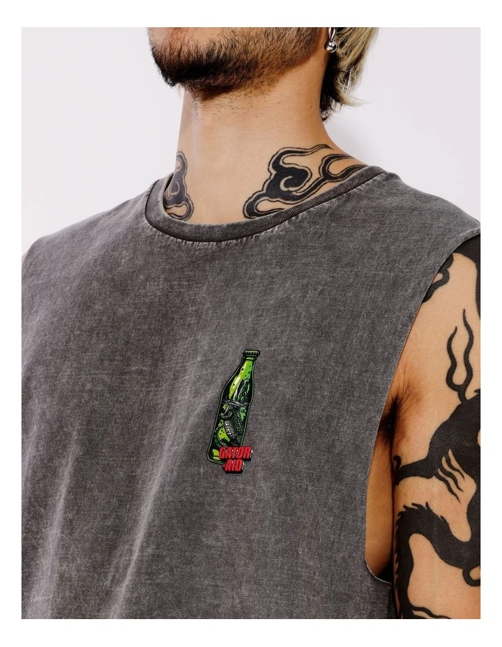 Gatorade Placement Print Tank in Charcoal image 4