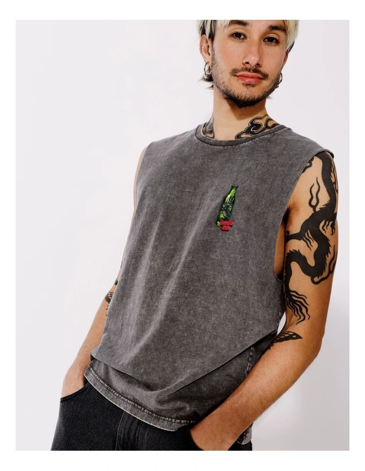 Gatorade Placement Print Tank in Charcoal image 5