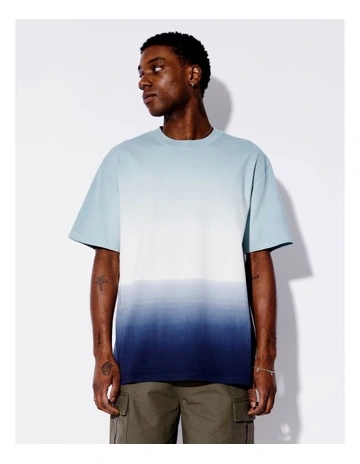 Dip Dye Oversize Tee in Natural