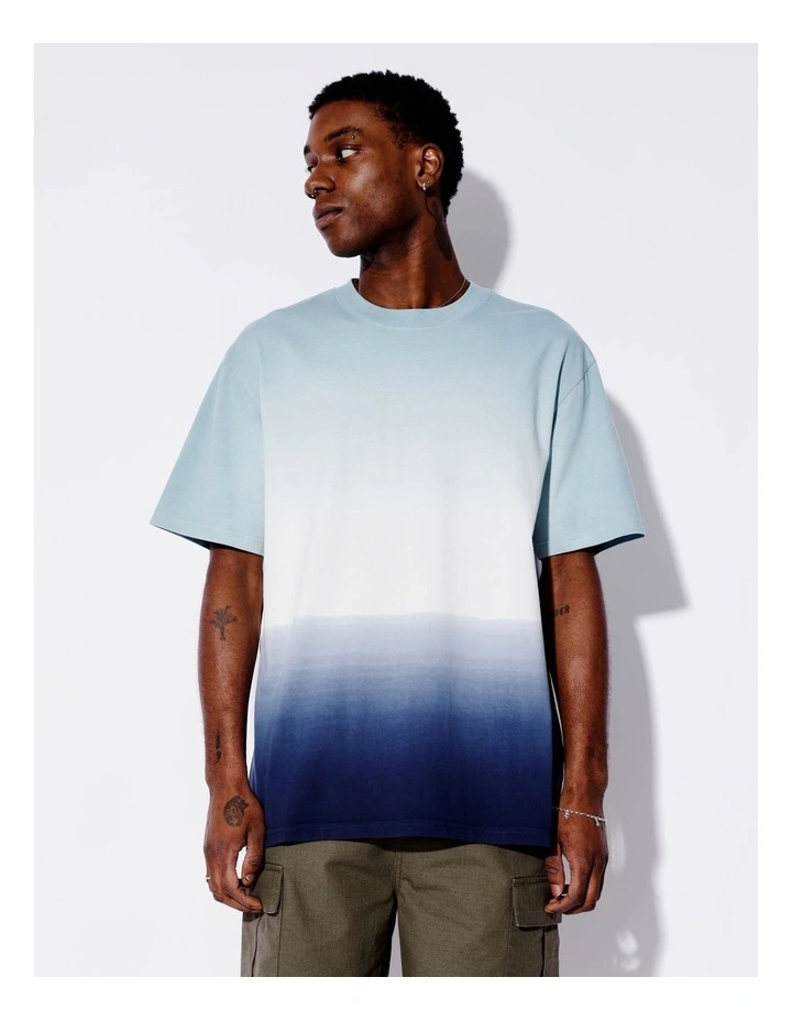 Dip Dye Oversize Tee in Natural image 1