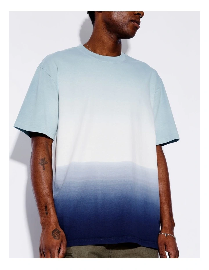 Dip Dye Oversize Tee in Natural image 4