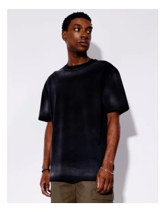 Garment Wash Oversize Tee in Charcoal