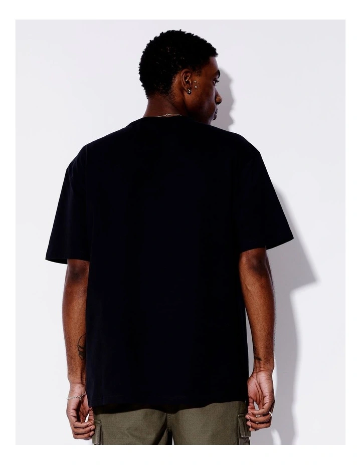Mushroom Applique Oversized Tee in Black image 5