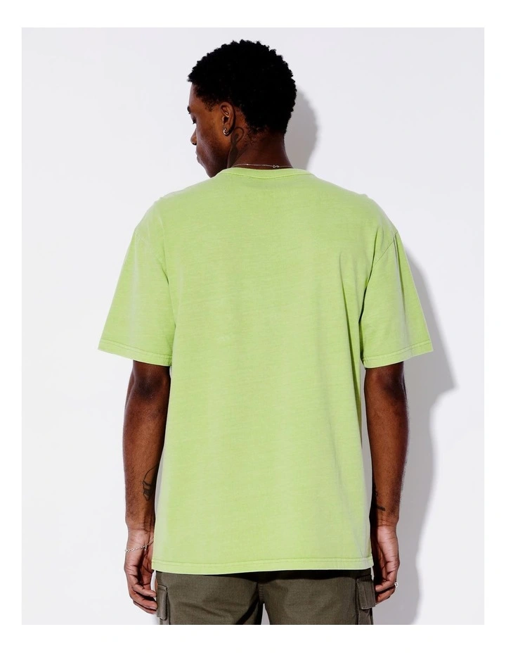 Seasons Greetings Print Oversize Tee in Green