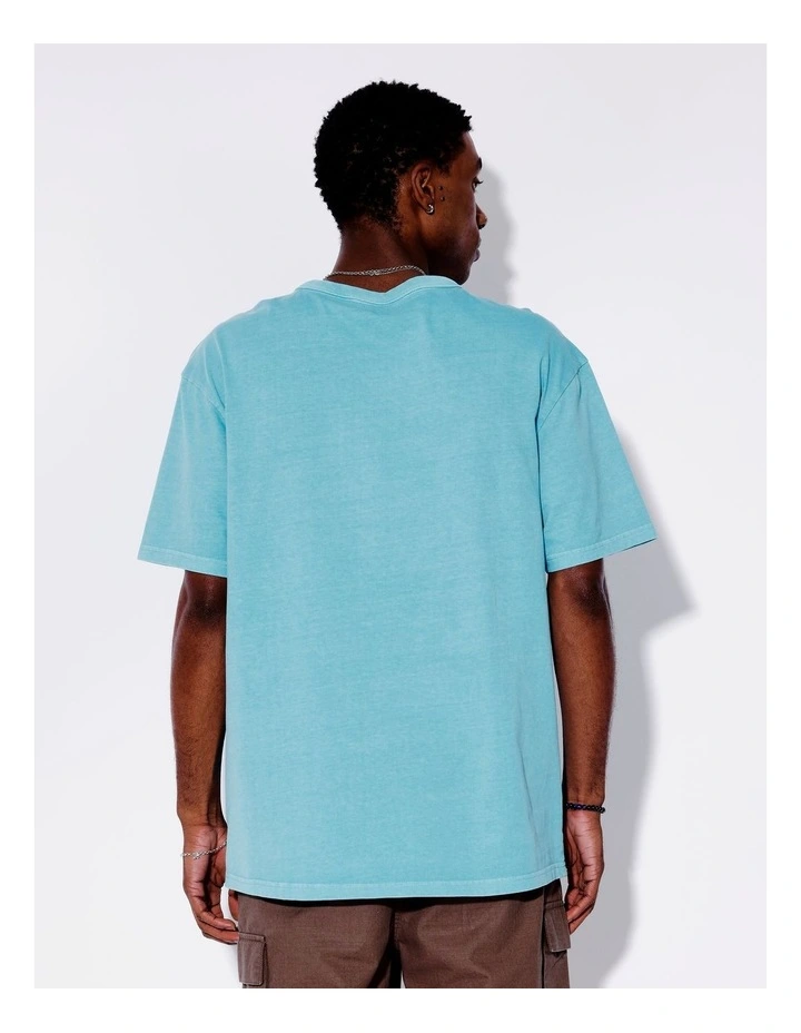 Friend Shrimp Oversized Placement Print Tee in Blue image 5