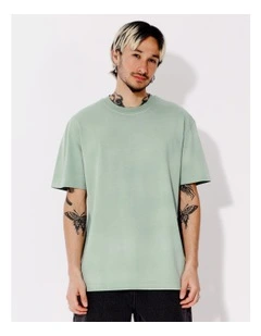 Garment Wash Tee in Green