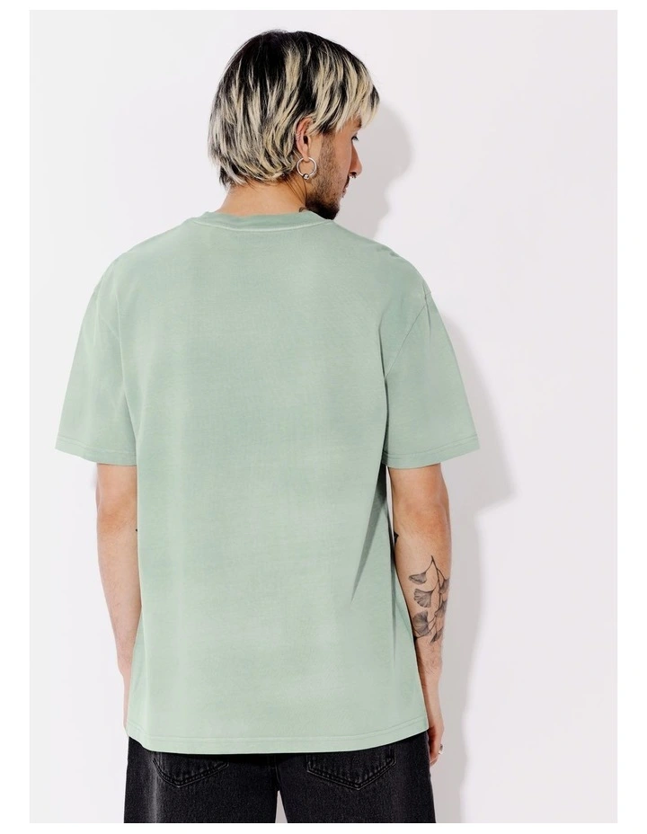 Garment Wash Tee in Green image 6