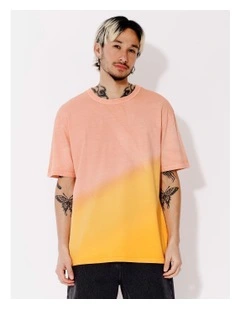 Dip Dye Oversize Short Sleeve Short Sleeve Tee in Pink