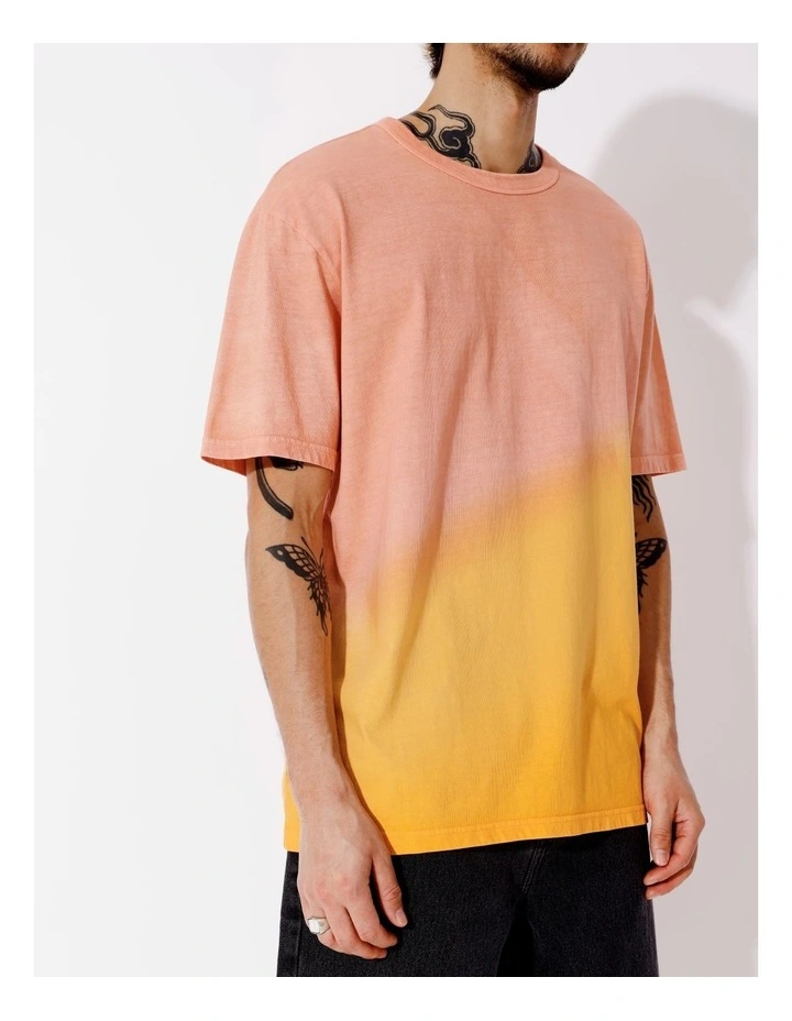 Dip Dye Oversize Short Sleeve Short Sleeve Tee in Pink image 4