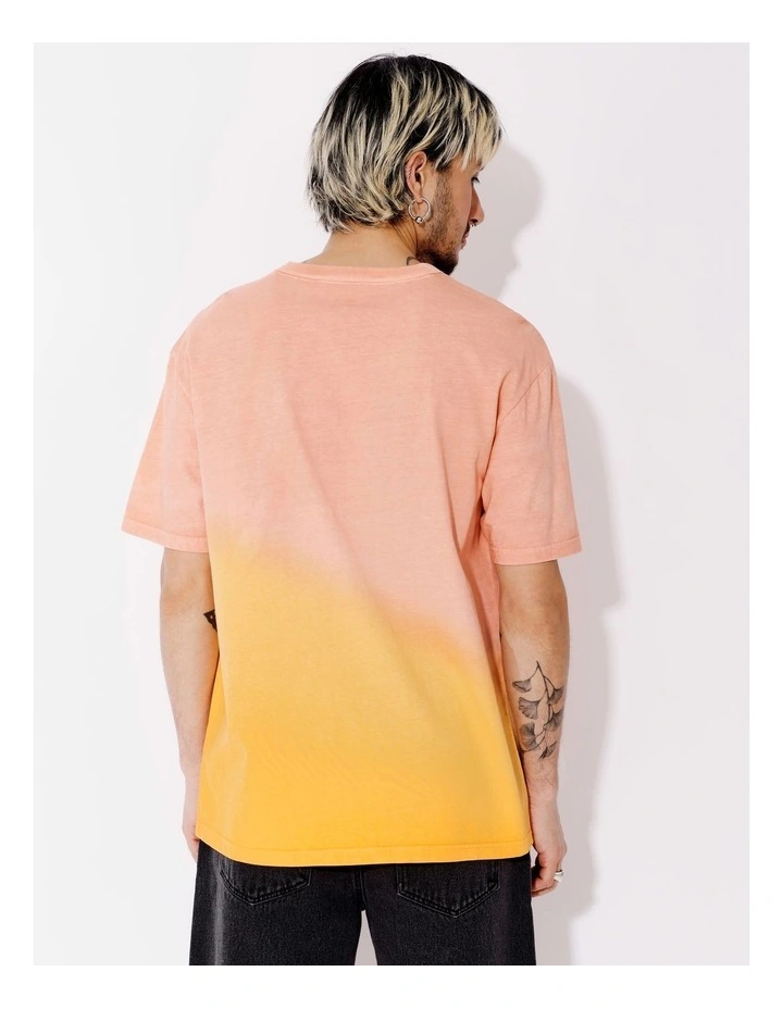 Dip Dye Oversize Short Sleeve Short Sleeve Tee in Pink image 6