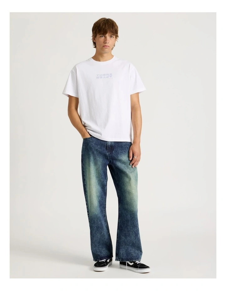 Wide Leg Denim Jeans in Dark Denim image 3