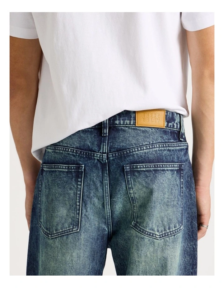 Wide Leg Denim Jeans in Dark Denim image 4