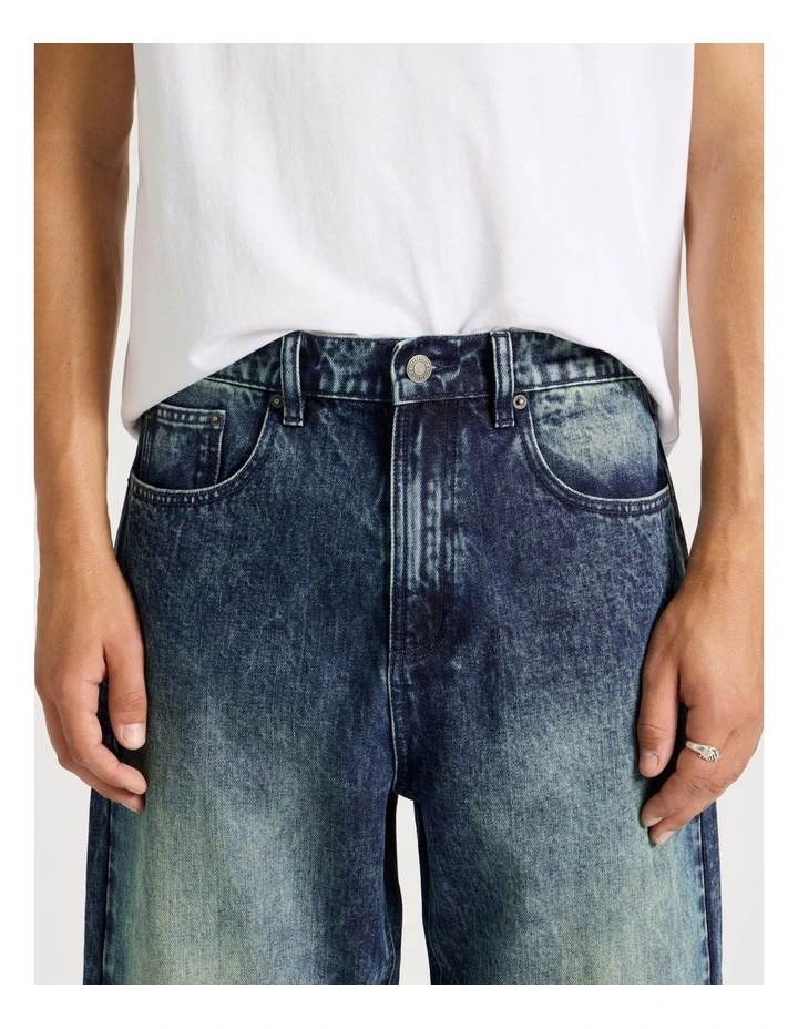 Wide Leg Denim Jeans in Dark Denim image 6