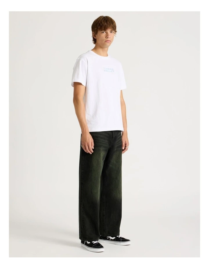 Wide Leg Denim Jeans in Black image 1