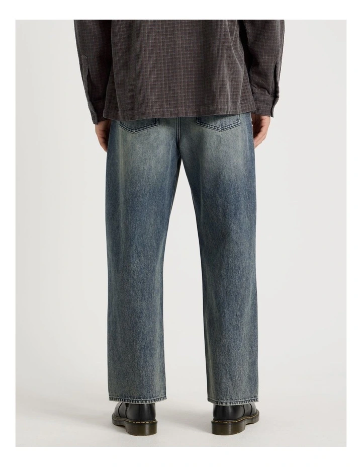 Rip & Repair Wide Leg Jeans in Blue image 6