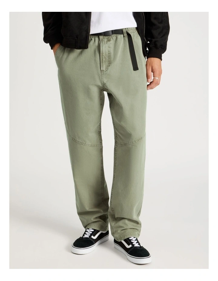 Built-In Belt Jogger Pants in Sand image 2