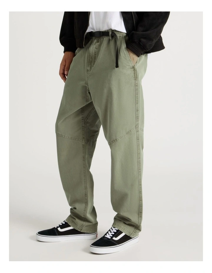 Built-In Belt Jogger Pants in Sand image 3