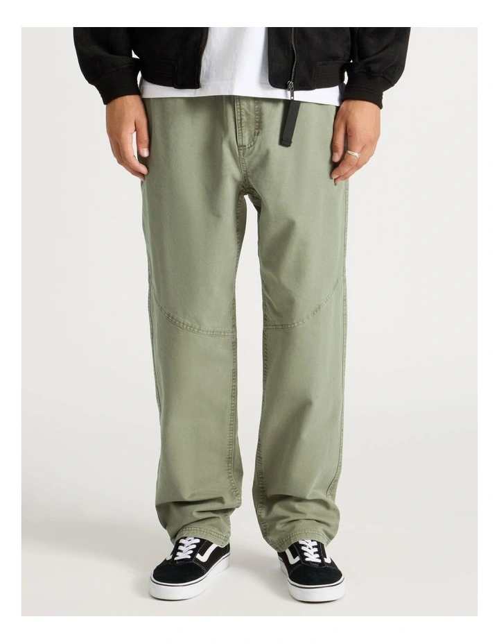 Built-In Belt Jogger Pants in Sand image 5