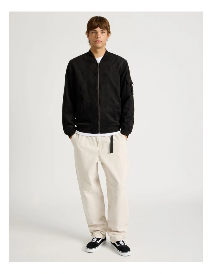 Built-In Belt Jogger Pants in Stone image 1