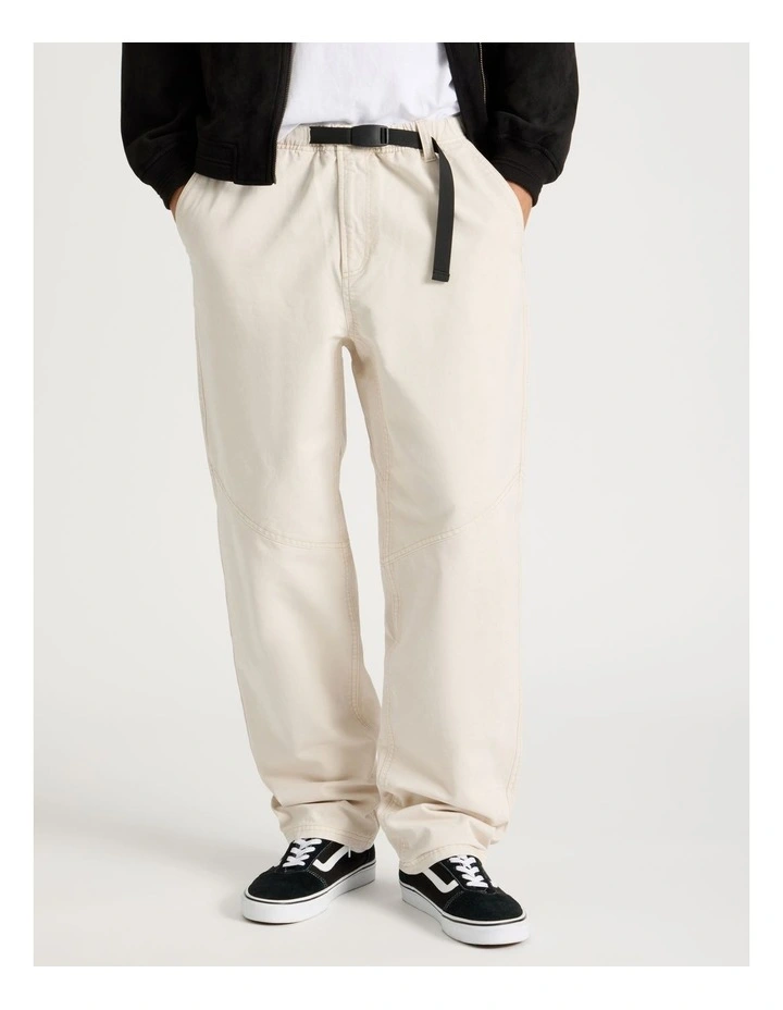 Built-In Belt Jogger Pants in Stone image 2