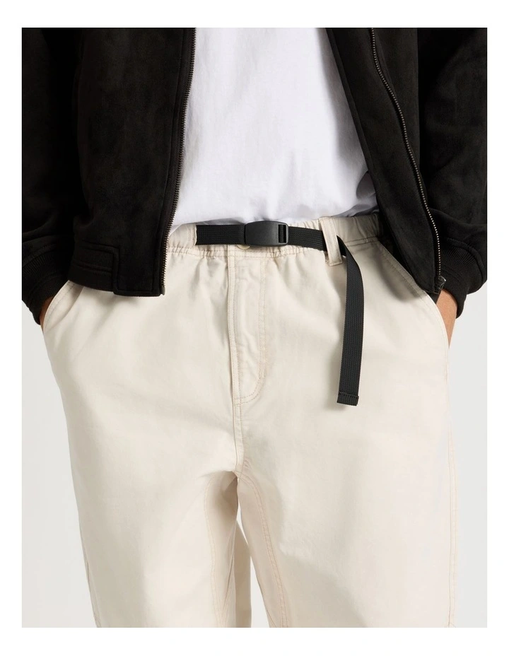 Built-In Belt Jogger Pants in Stone image 4