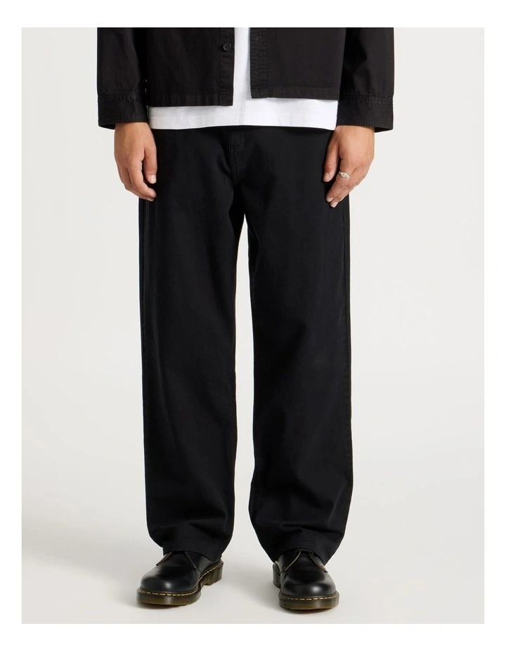 5-Pocket Straight Leg Pants in Black image 2