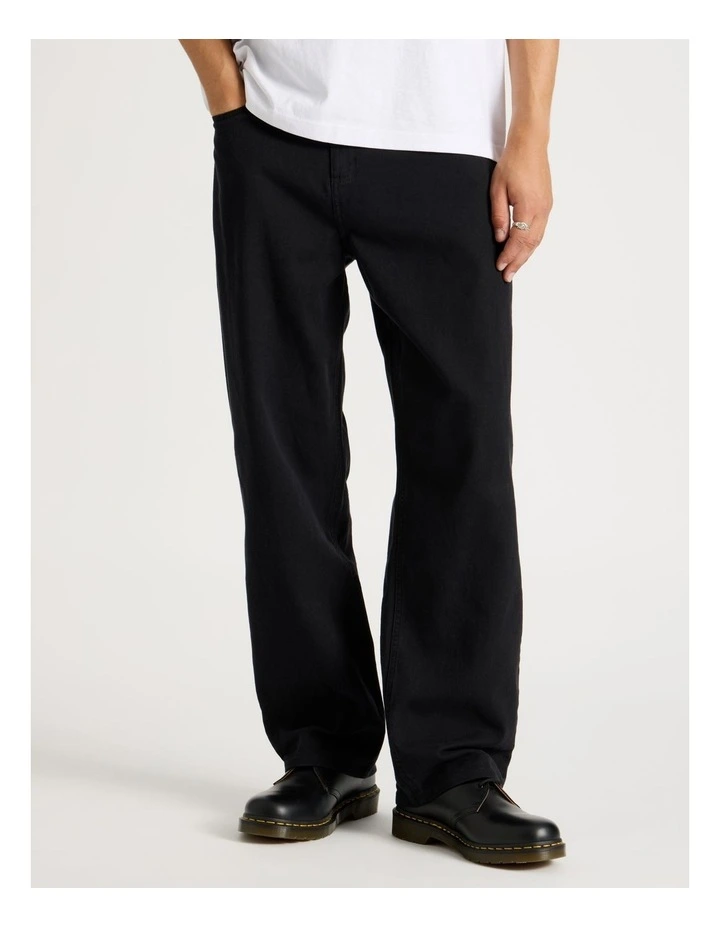 5-Pocket Straight Leg Pants in Black image 4