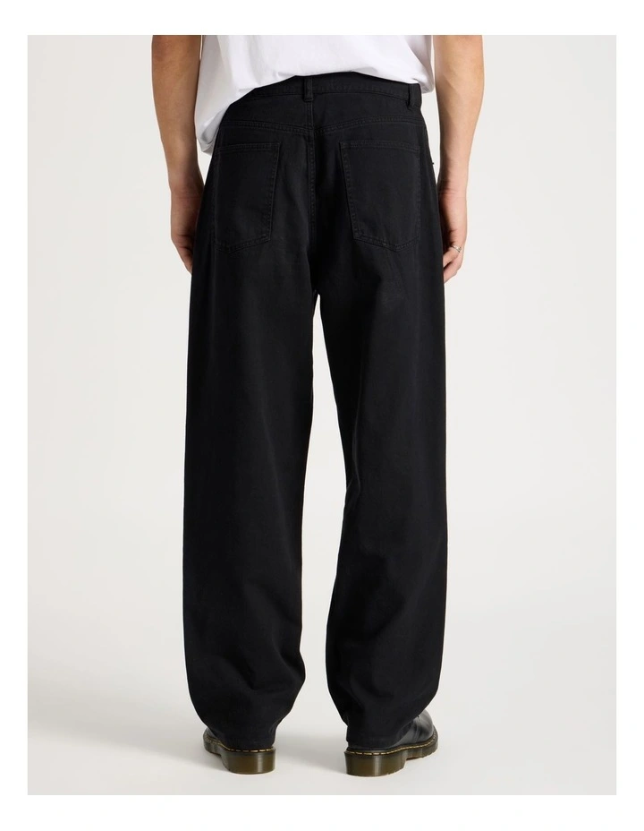 5-Pocket Straight Leg Pants in Black image 5