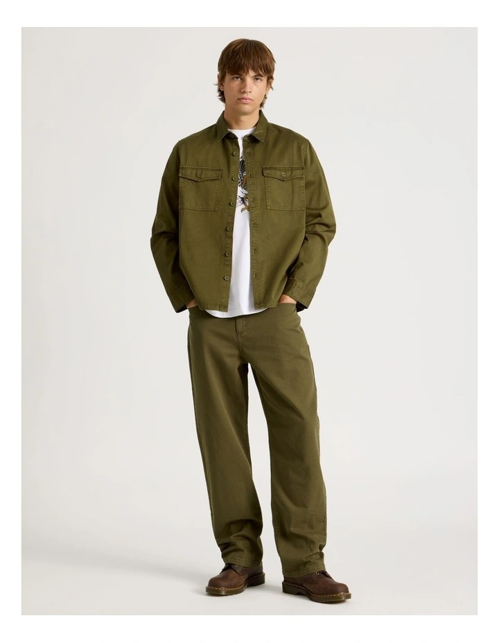 5-Pocket Straight Leg Pants in Olive image 1