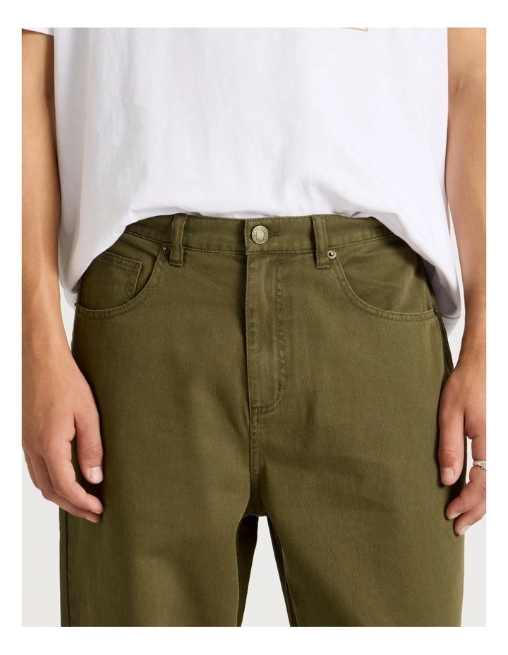 5-Pocket Straight Leg Pants in Olive image 3