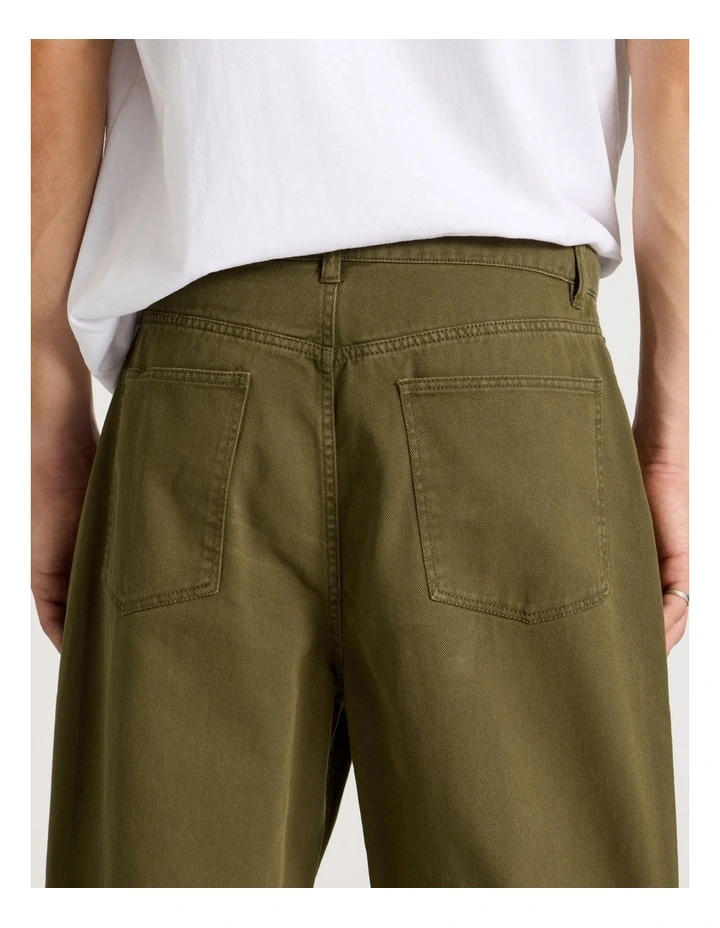 5-Pocket Straight Leg Pants in Olive image 6
