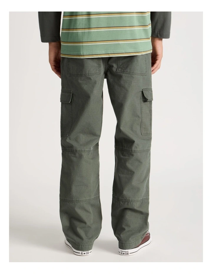 Built In Belt Cargo Pants in Petrol image 6