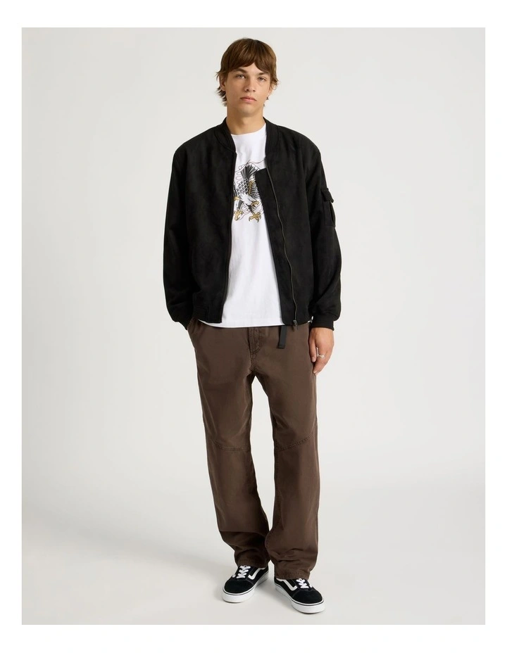 Built-In Belt Jogger Pants in Brown image 1