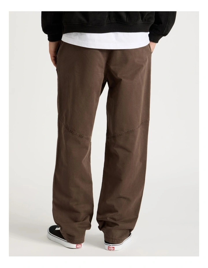 Built-In Belt Jogger Pants in Brown image 5