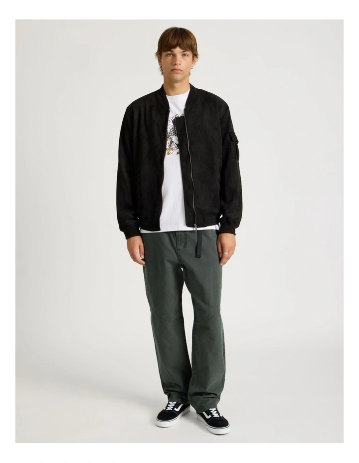 Built-In Belt Jogger Pants in Petrol image 1
