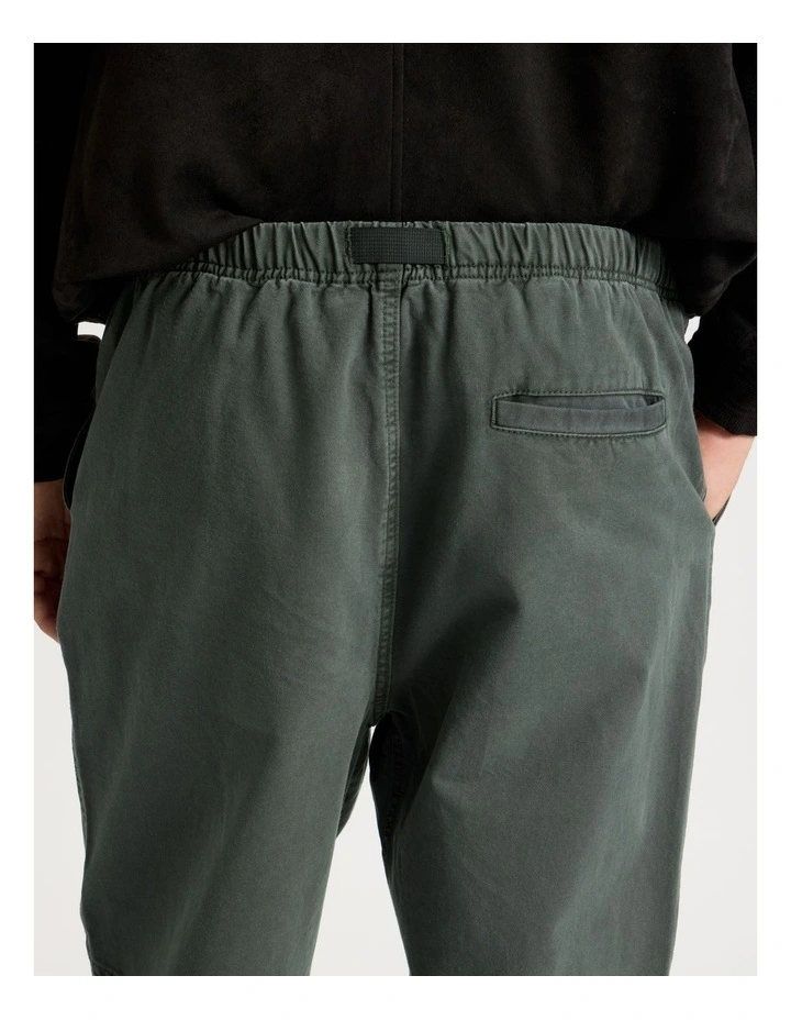 Built-In Belt Jogger Pants in Petrol image 6
