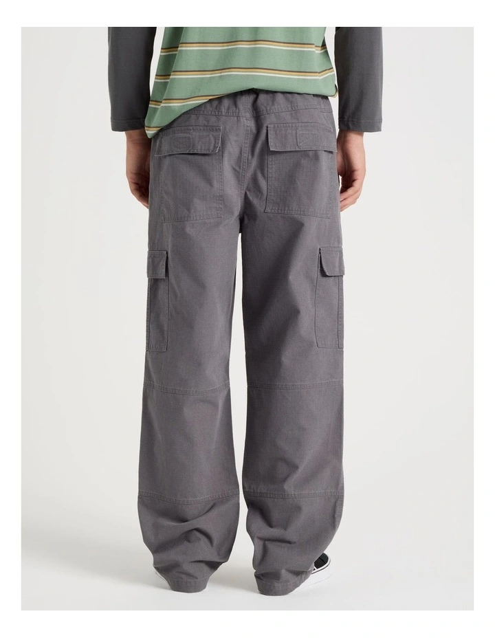 Built In Belt Cargo Pants in Grey image 6