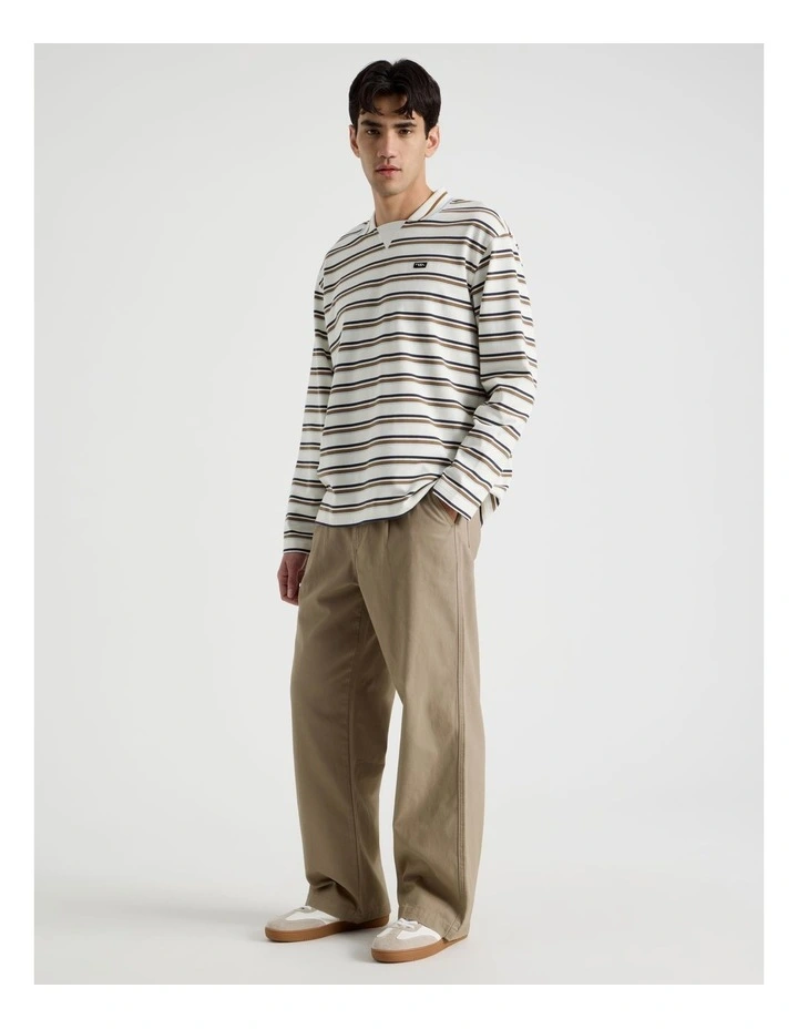 Wide Leg Chino Pant in Brown image 1