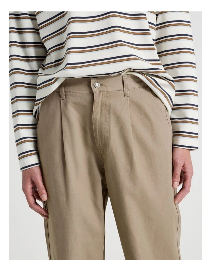Wide Leg Chino Pant in Brown image 5