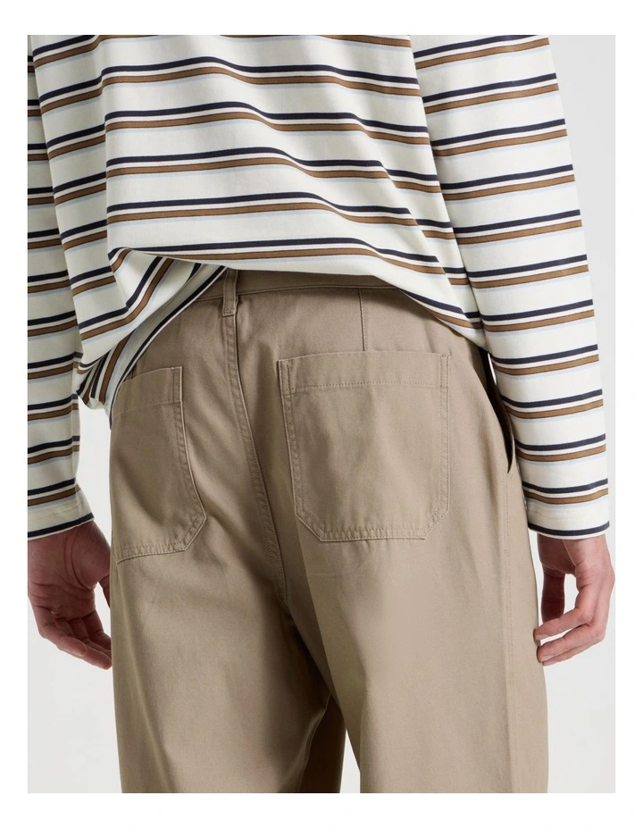 Wide Leg Chino Pant in Brown image 7
