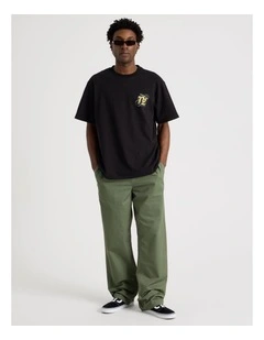 Wide Leg Lightweight Pant in Green