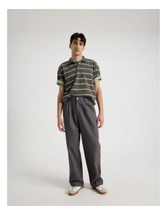 Wide Leg Chino Pant in Grey