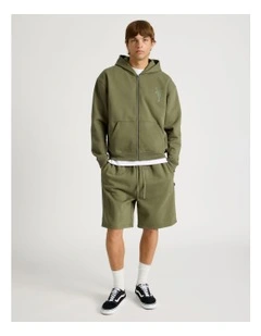 Core Logo Sweat Shorts in Olive